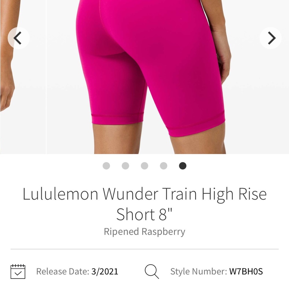 lululemon athletica Pink Bike Shorts High-Rise
